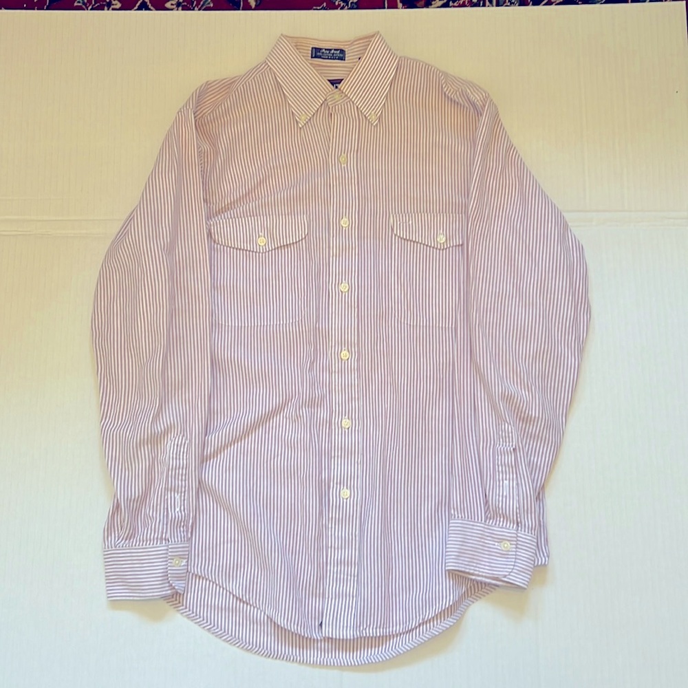 Vintage Gant Striped Oxford Shirt size 15.5x33. Made in the USA.